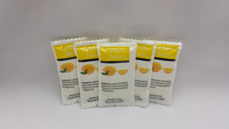 Lemon Juice 4 Grams Each - 200 Per Case.