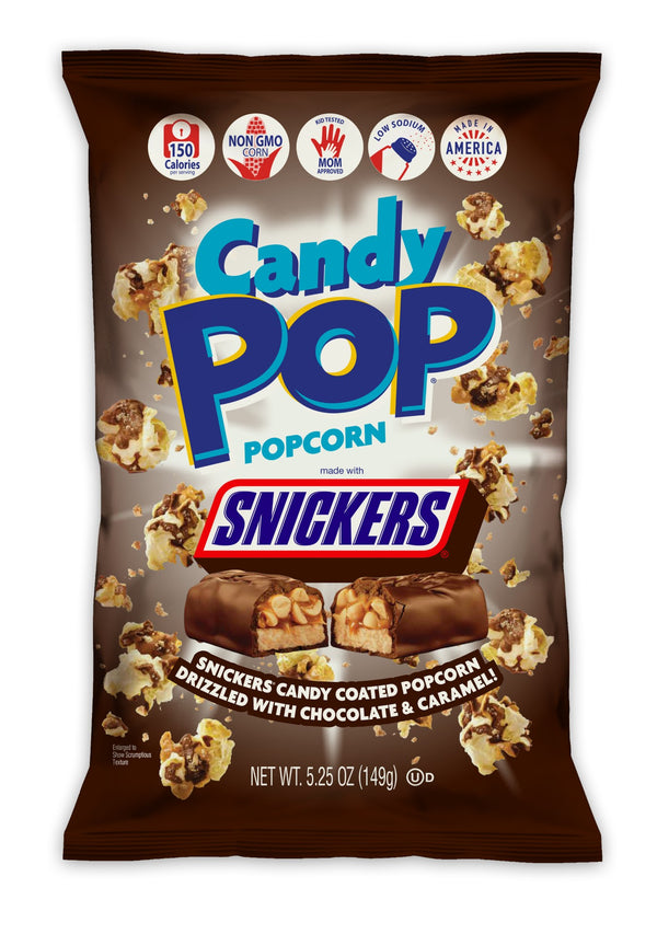 Snickers Cookie Pop Popcorn 5.25 Ounce Size - 12 Per Case.