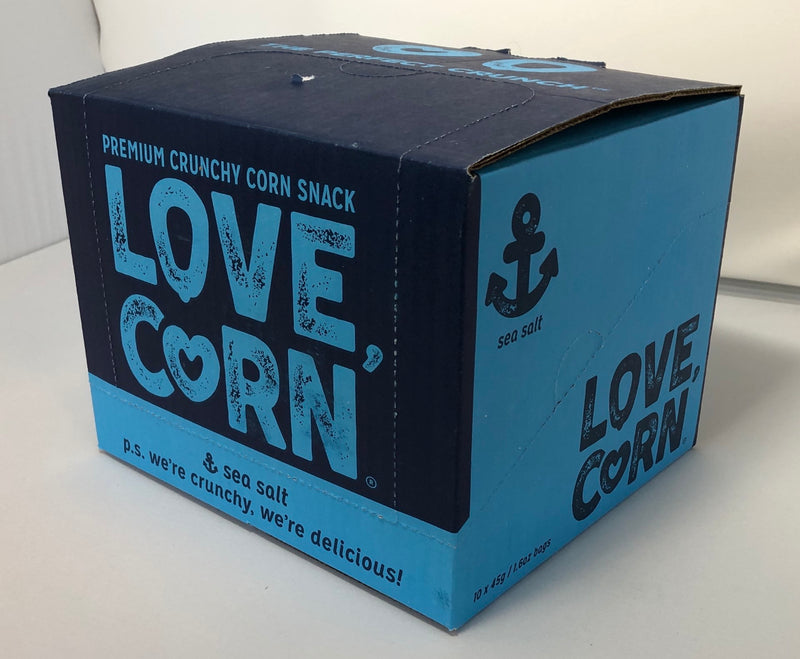 Love Corn Sea Salt Impulse Bag 1.6 Ounce Size - 10 Per Case.