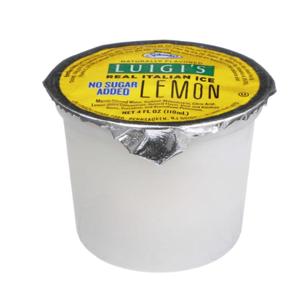 Luigi Lemon Italian Ice 4 Fluid Ounce - 48 Per Case.