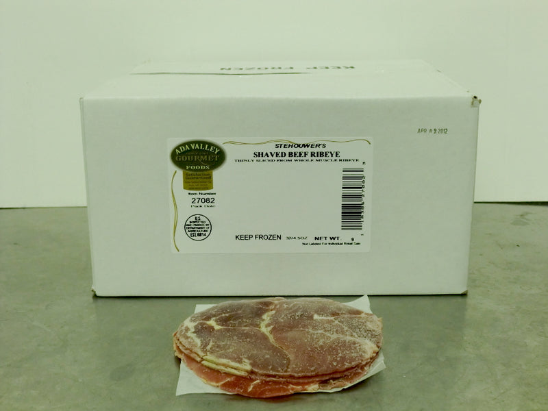Shaved Beef Rib Eye 3 Ounce Size - 48 Per Case.