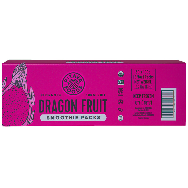 Pitaya Plus Organic Dragonfruit Smoothie Foodservice 100 Grams Each - 60 Per Case.