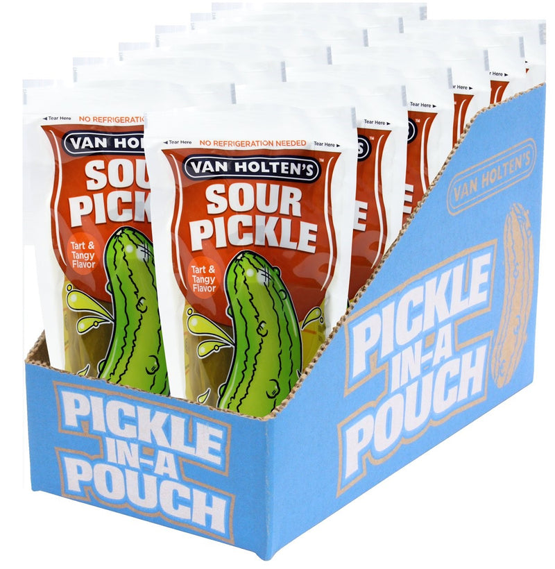 Van Holten's Large Sour Pickle Individually Packed In A Pouch, 1 Each - 12 Per Case.