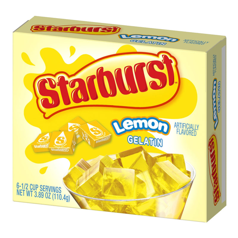 Starburst Lemon Gelatin 3.89 Ounce Size - 12 Per Case.