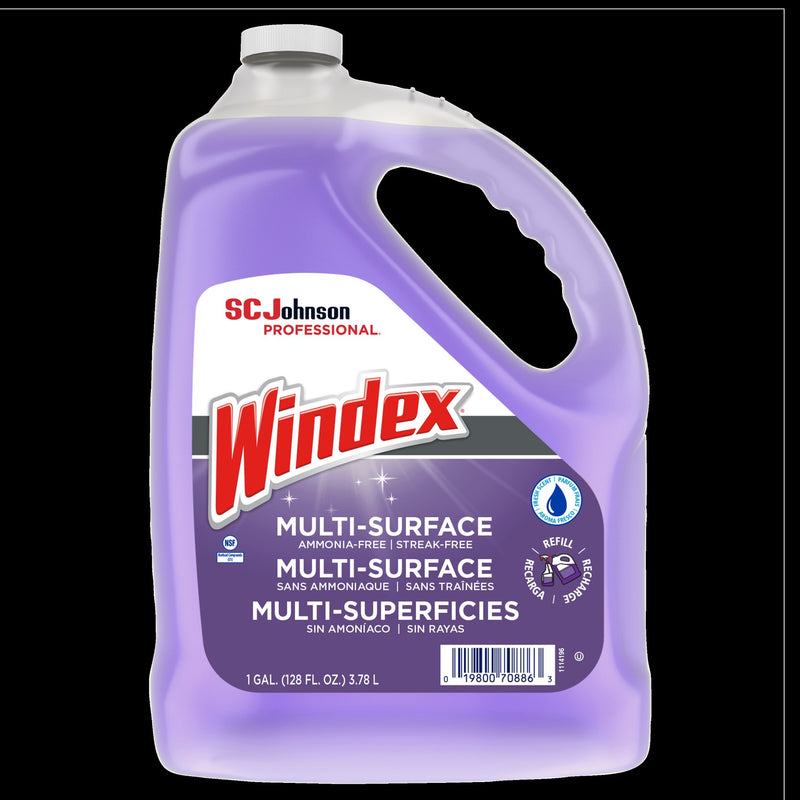 S.C. Johnson Consumer Windex Non-Ammoniated Gallon 128 Fluid Ounce - 4 Per Case.