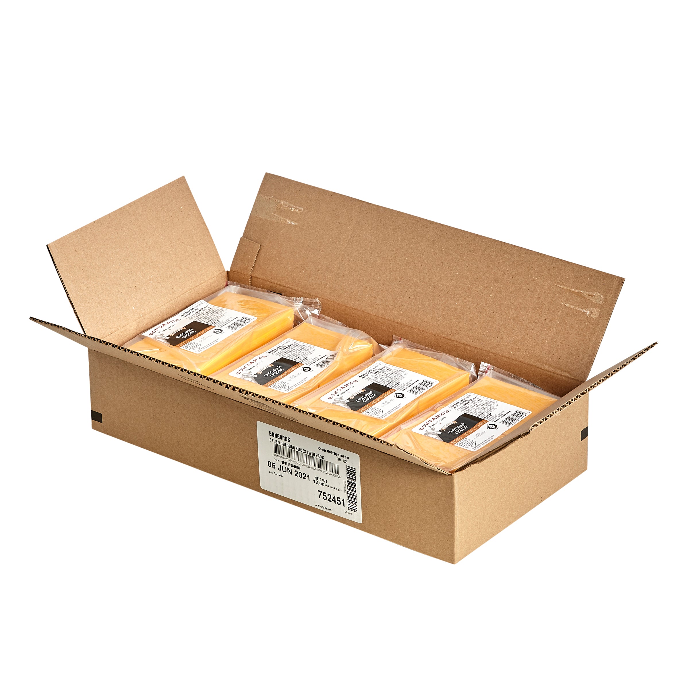 Bongards Cheddar Cheese 1.5 Pound Each - 8 Per Case.
