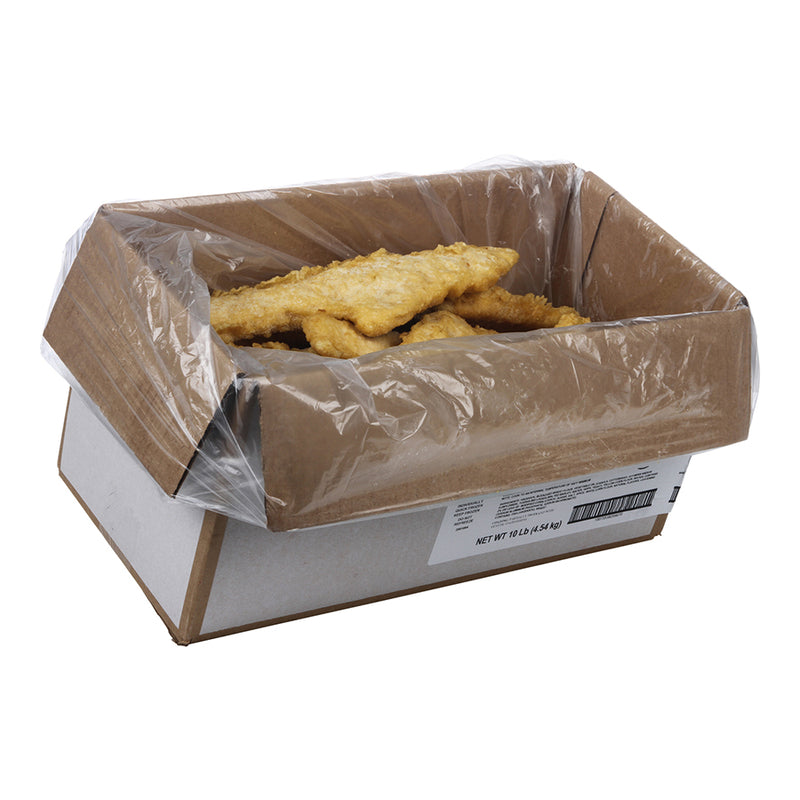 High Liner Foodservice Yuengling Lager Beer Battered 8 Ounce Fillet Haddock 10 Pound Each - 1 Per Case.