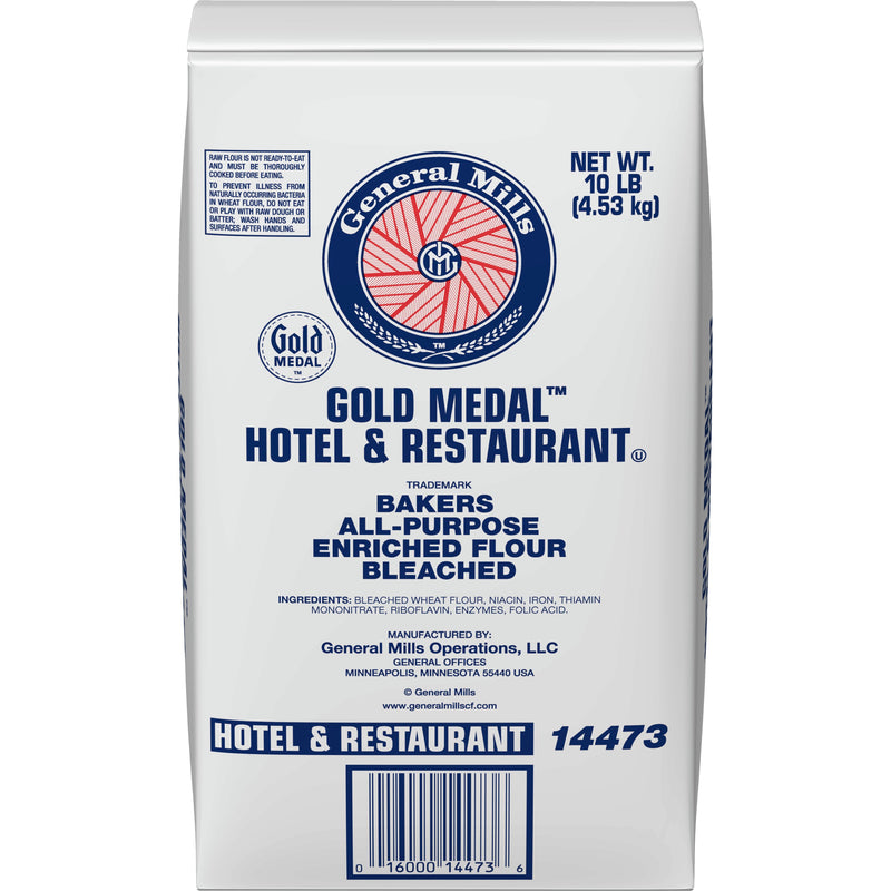Gold Medal™ Hotel & Restaurant™ Bakersflour All Purpose Enriched Bleached Bag 10 Pound Each - 4 Per Case.