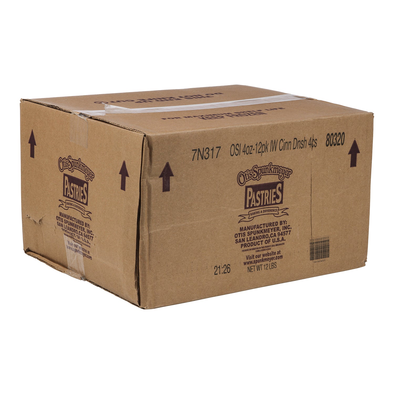 Cinnamon Rolls Giant Iced Individually Wrapped Tray 4 Ounce Size - 48 Per Case.