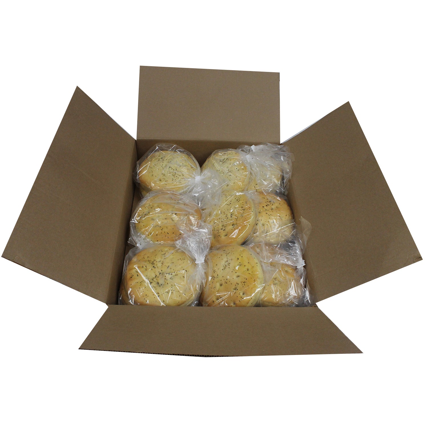 8" Italian Herb Focaccia 10 Ounce Size - 15 Per Case.