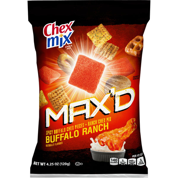 Chex Mix™ Max'd™ Snack Mix Buffalo Ranch 4.25 Ounce Size - 8 Per Case.