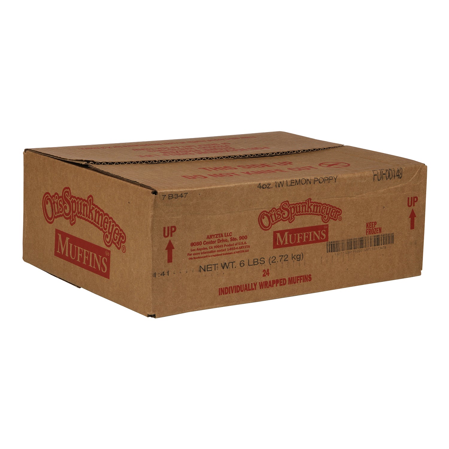 Muffin Lemon Poppy Seed Individually Wrapped 4 Ounce Size - 24 Per Case.