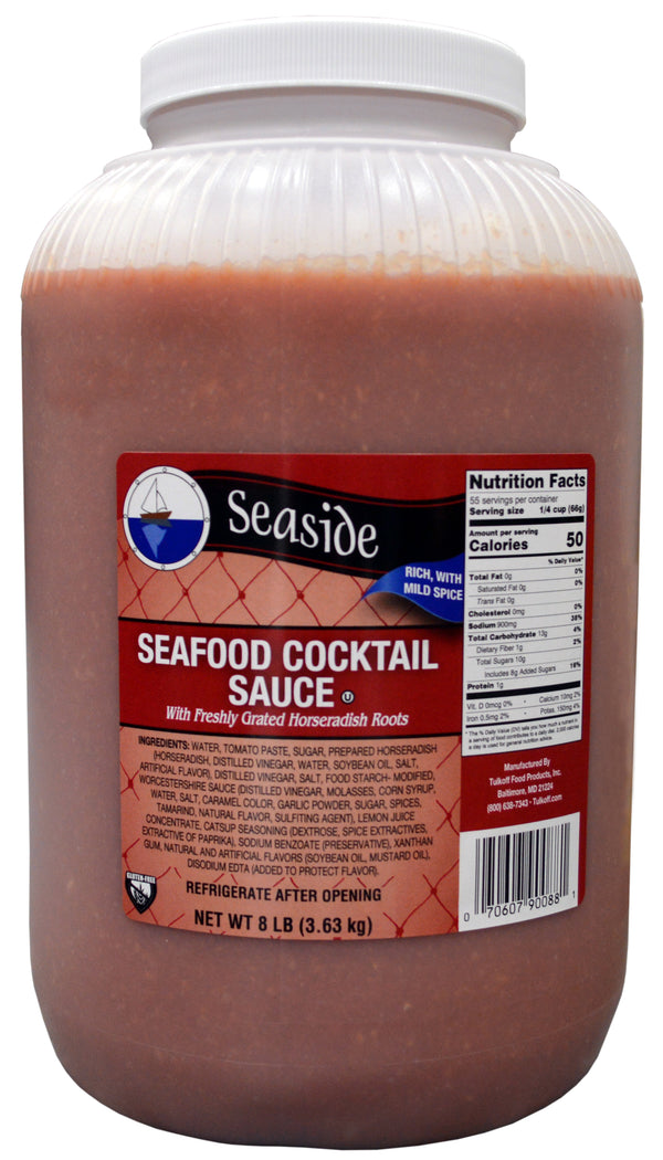 Seaside® Seafood Cocktail Sauce 8 Pound Each - 4 Per Case.