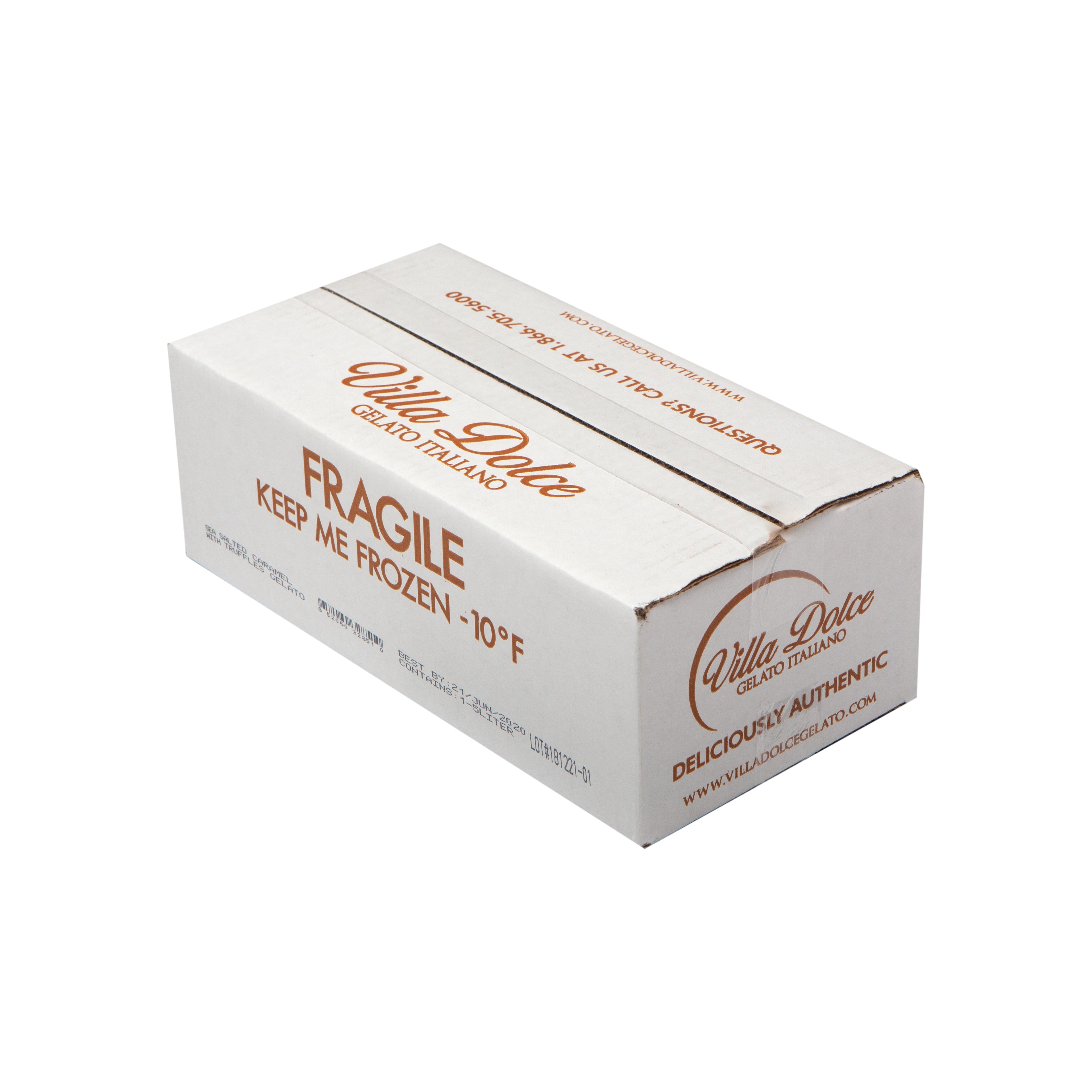 Villa Dolce Argentine Sea Salt Caramel Gelato 5 Liter - 1 Per Case.