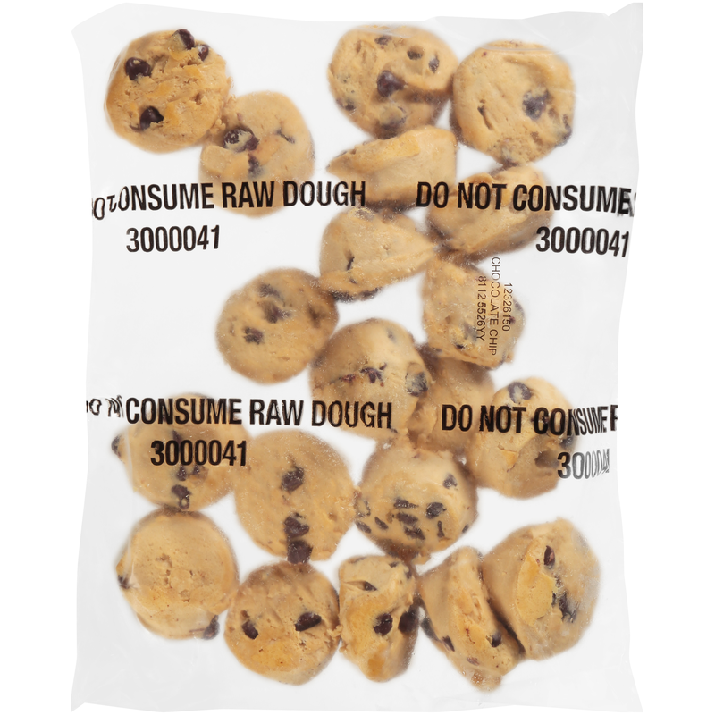 Tollhouse Chocolate Chip Cookie Dough 1.499 Ounce Size - 240 Per Case.