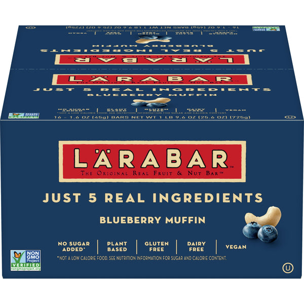 Larabar™ Gluten Free Wellness Bars Blueberry Muffin 25.6 Ounce Size - 4 Per Case.