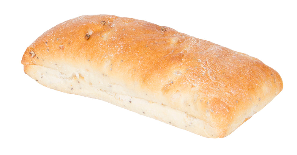 Wenner Bakery Ciabatta Onion Poppy Sub 3.7 Ounce Size - 80 Per Case.