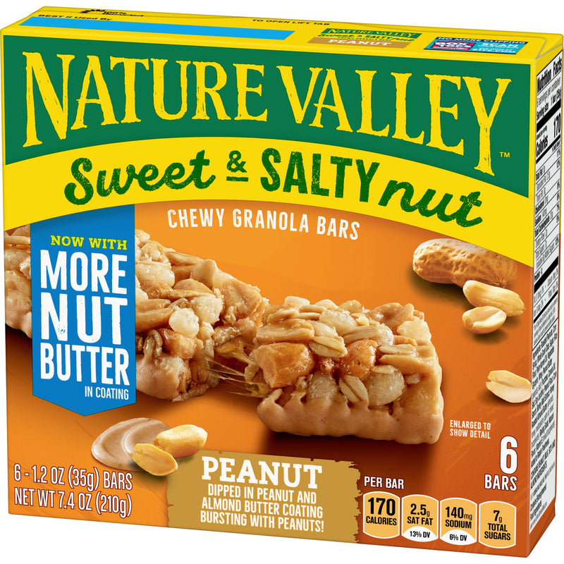 Nature Valley™ Chewy Granola Bars Sweet &salty Peanut 7.4 Ounce Size - 12 Per Case.