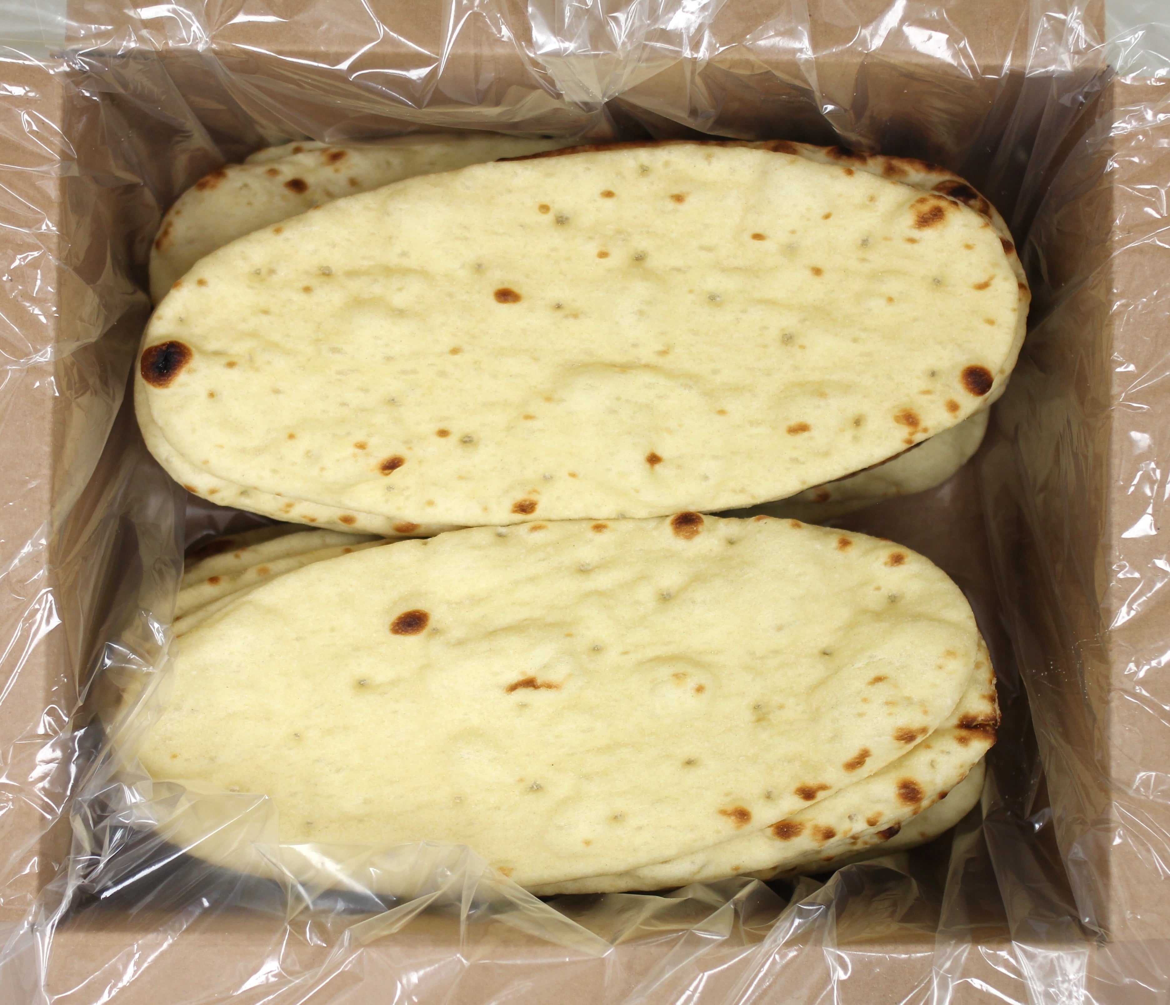 Stonefire 3"x5" Oval Thin Flatbread 36 Count Packs - 1 Per Case.