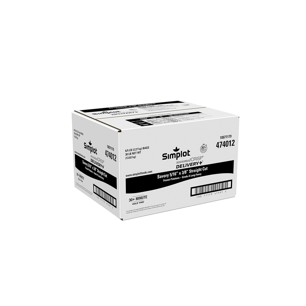 Simplot Seasonedcrisp 6"x8" Savory Battered Straight Cut Fries Skin On 5 Pound Each - 6 Per Case.