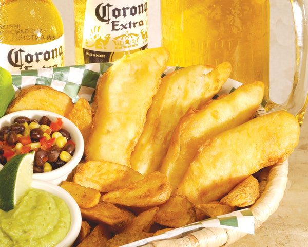 Beer Battered Natural Cut Cod Portions 10 Pound Each - 1 Per Case.