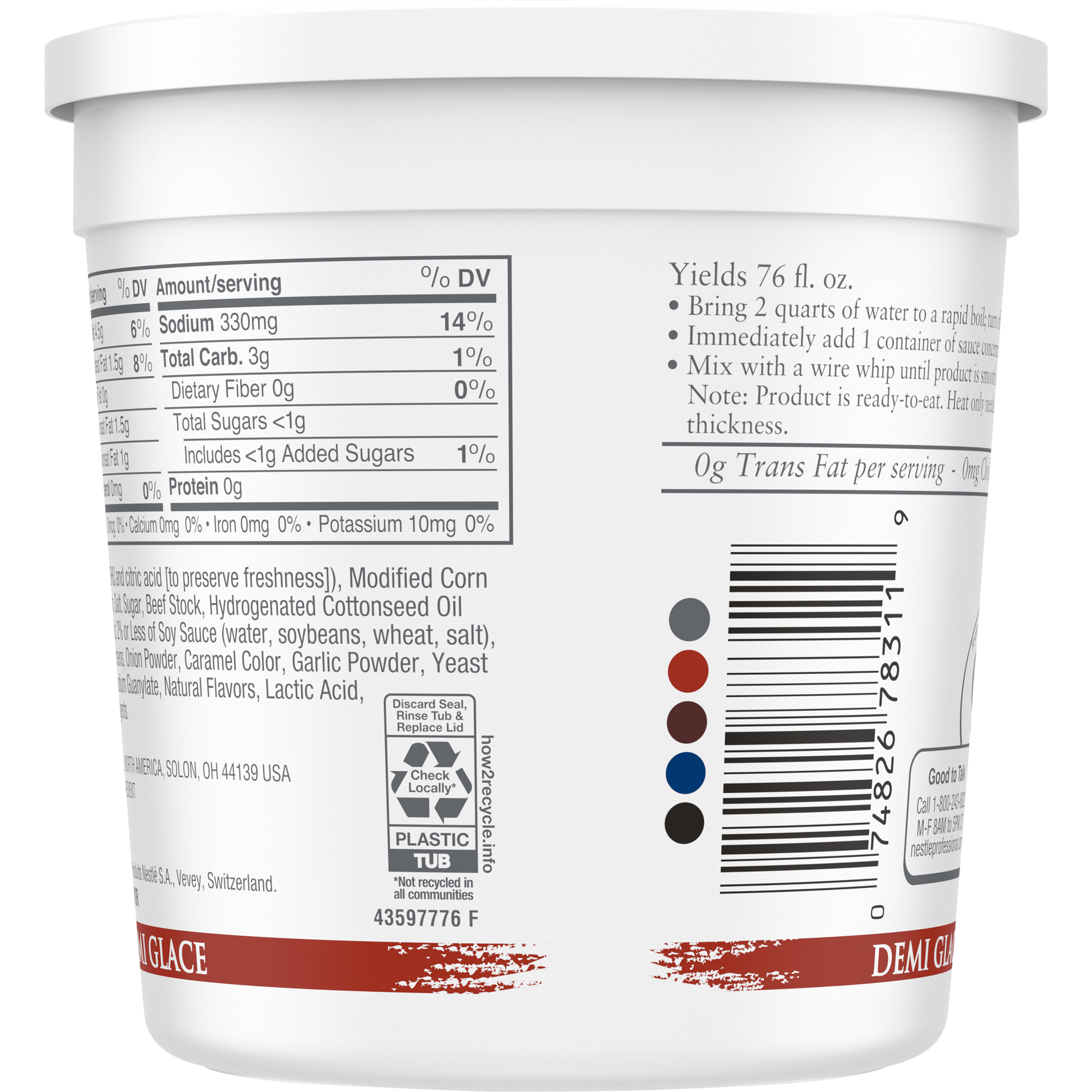 Minor's Demi Glace Sauce Concentrate 5.1 Pound Each - 1 Per Case.