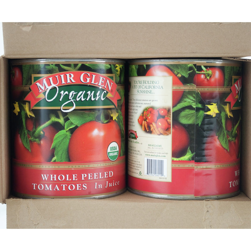 Muir Glen™ Organic Canned Vegetables Bulkwhole Peeled Tomatoes 102 Ounce Size - 6 Per Case.