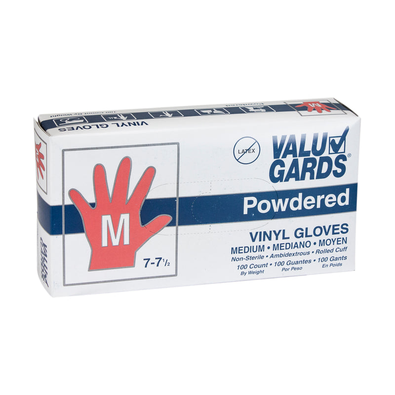 Glove Vinyl Valugard Powdered Medium 100 Each - 10 Per Case.