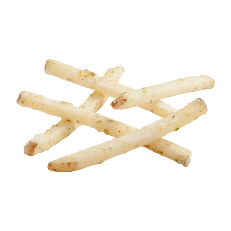 Simplot Seasonedcrisp 6"x8" Sour Cream And Chive Straight Cut Fries Skin On 5 Pound Each - 6 Per Case.