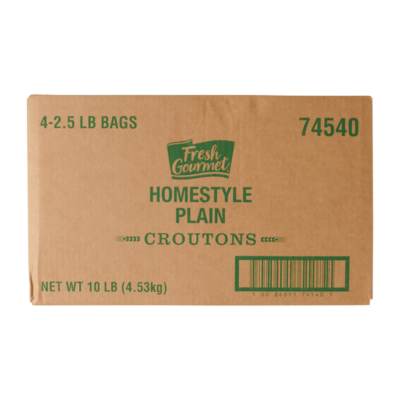 Fresh Gourmet Crouton Homestyle Plain Transfat Free 2.5 Pound Each - 4 Per Case.