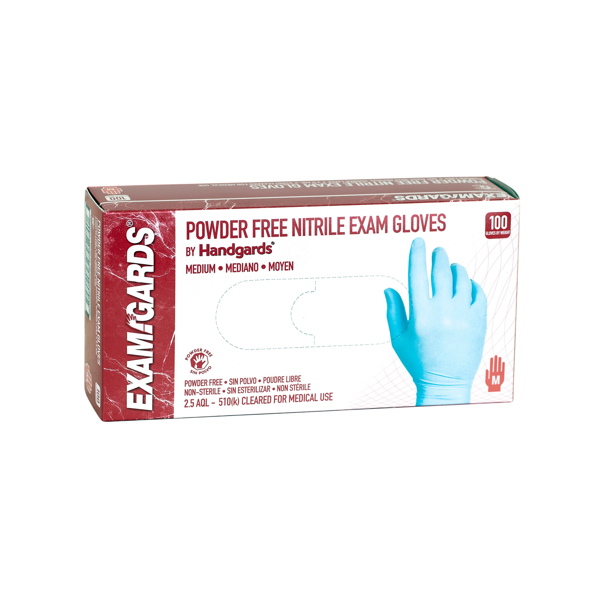 Glove Nitrile Powder Free Medium Blue 100 Each - 10 Per Case.