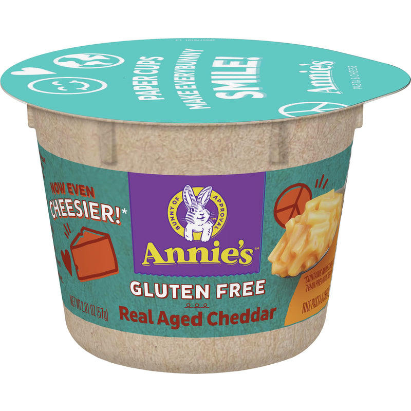 Annie's Gluten Free Cheddar Macaroni & Cheese Pasta 2.01 Ounce Size - 12 Per Case.