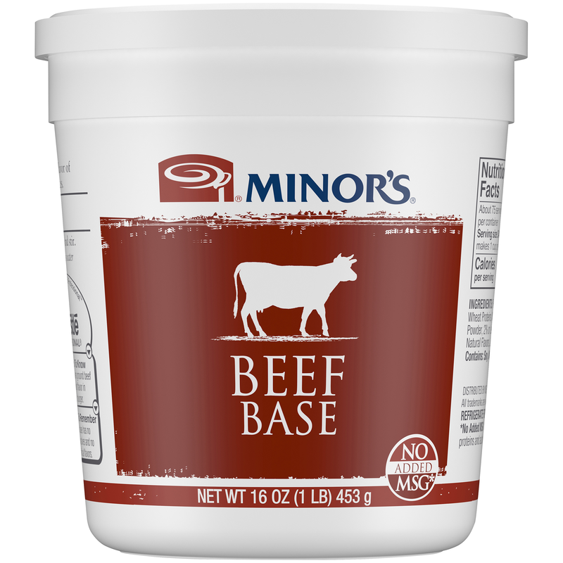 Minor's Beef Base (No Added Msg) 1 Pound Each - 12 Per Case.
