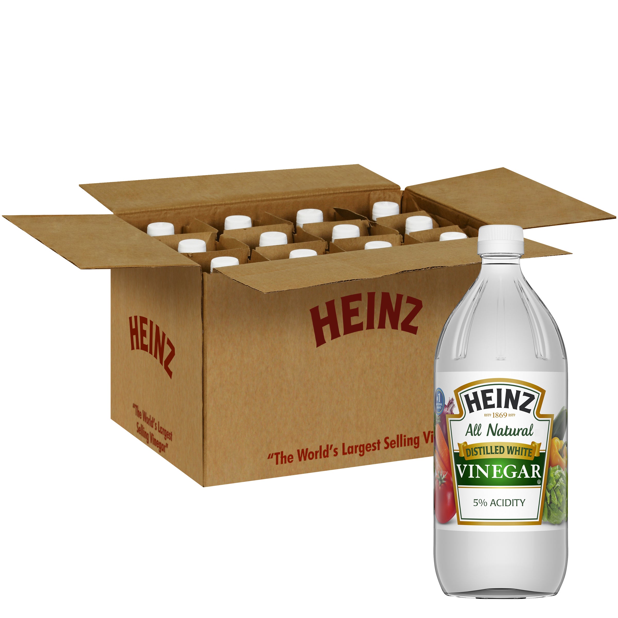 Heinz Distilled White Vinegar 32 Bottles Pack of 12
