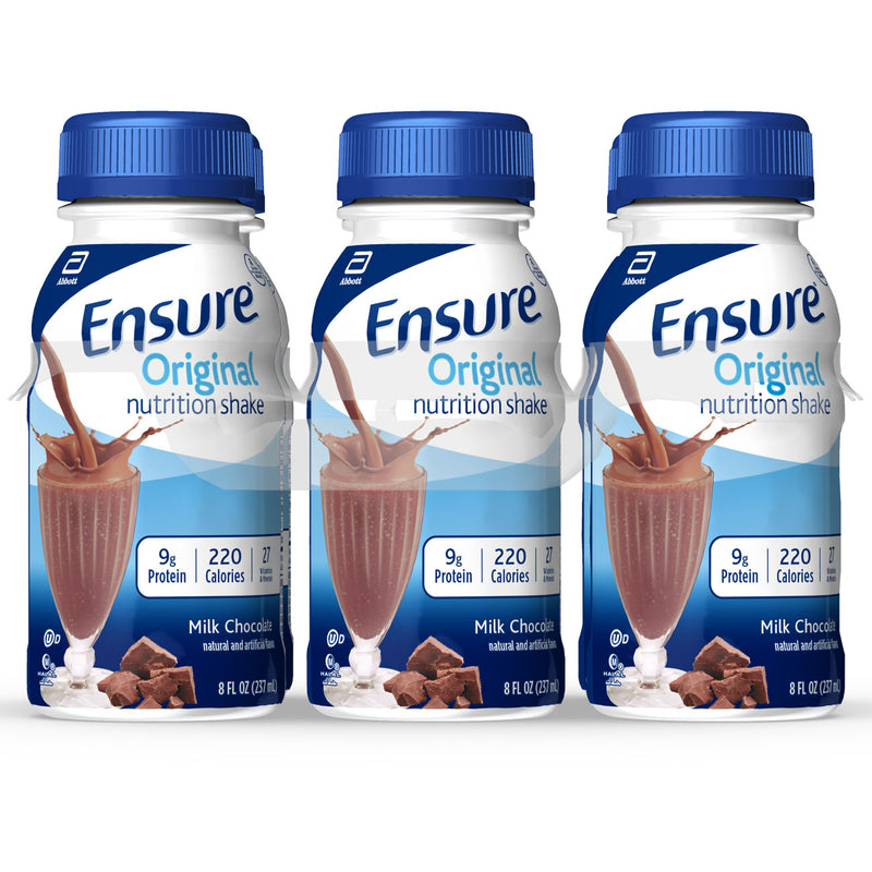 Ensure Shake Chocolate Bottles 8 Fluid Ounce - 24 Per Case.