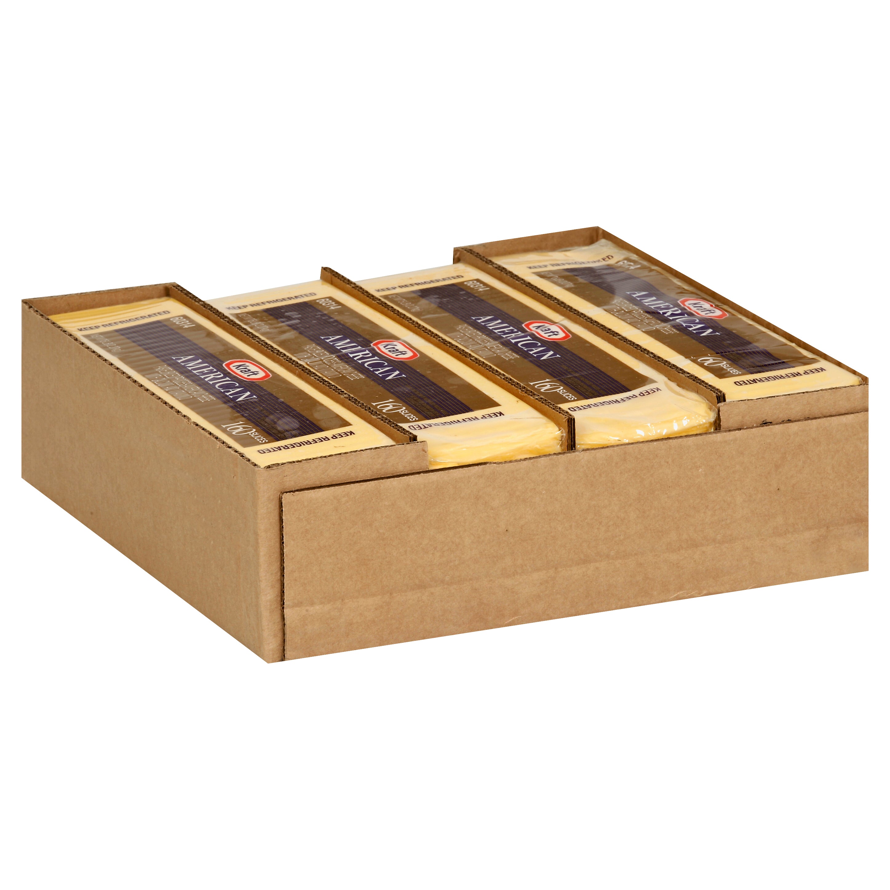KRAFT American Sliced Cheese (160 Slices) 5 lb. 4 Per Case