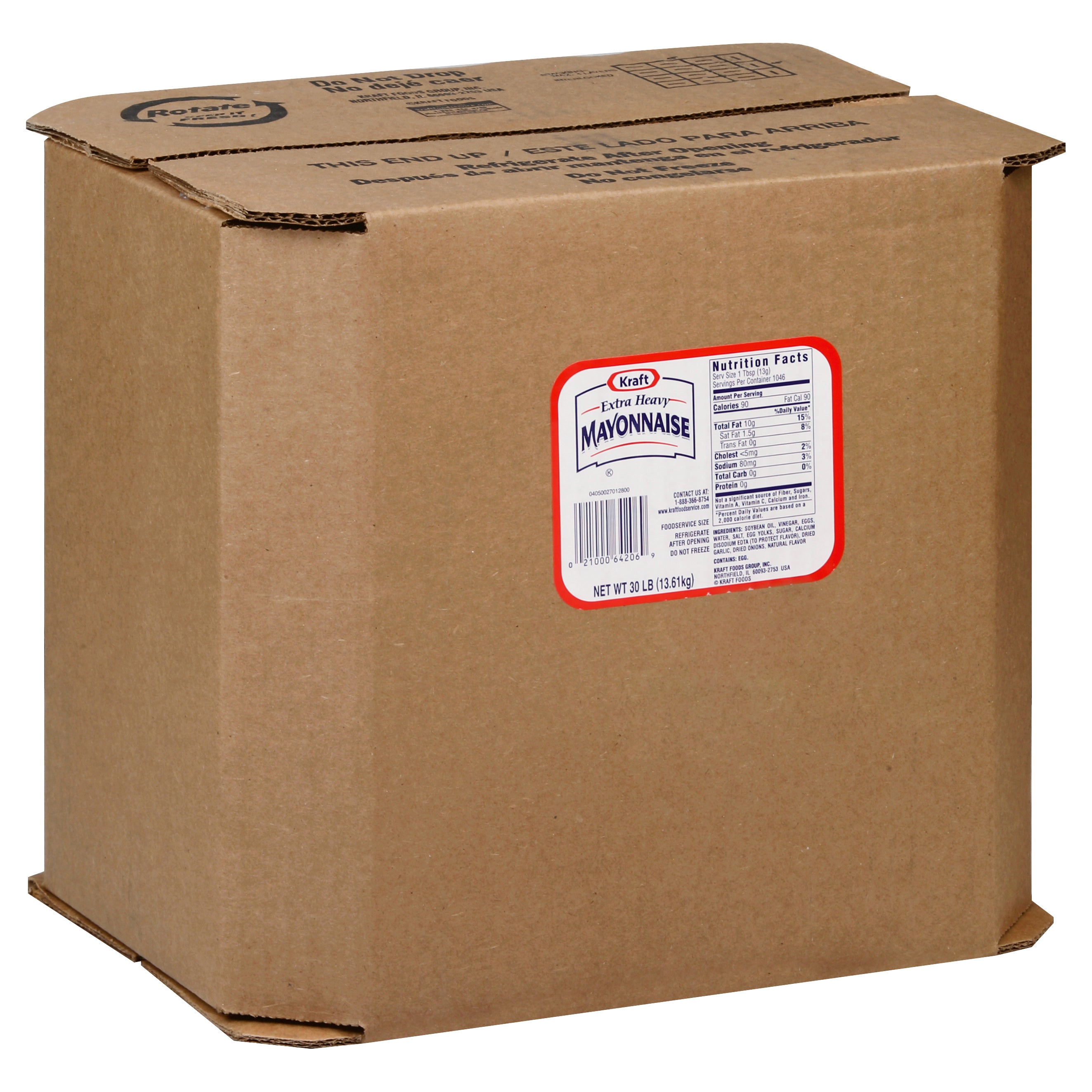 KRAFT Extra Heavy Mayonnaise 30 lb. Carton