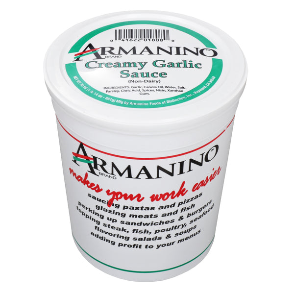 Armanino Creamy Garlic Sauce (Non Dairy) 30 Ounce Size - 3 Per Case.