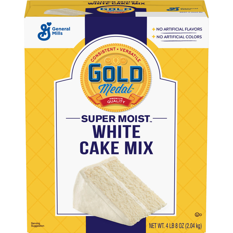 Gold Medal™ Cake Mix Super Moist™ White 4.5 Pound Each - 6 Per Case.