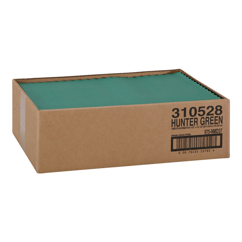 Placemat Paper Hunter Green 1000 Each - 1 Per Case.