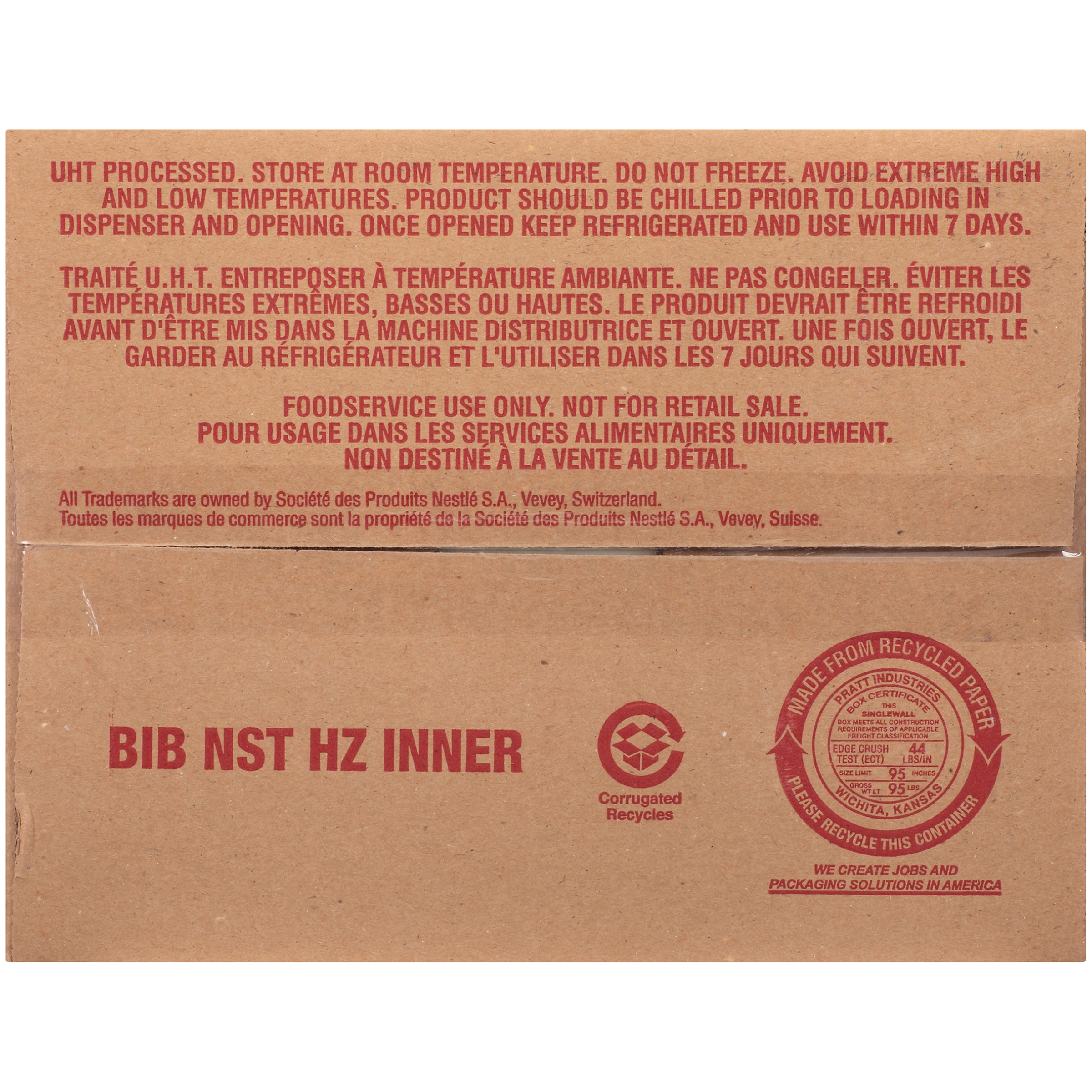Coffee Mate Hazelnut Coffee Whitener Box 1.5 Gallon - 3 Per Case.