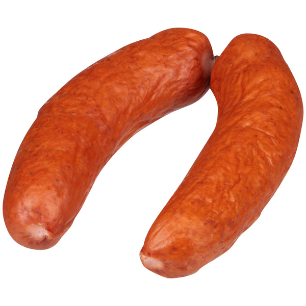 Johnsonville Cooked Natural Casing Smoked Andouille Pork & Beef Sausage 6" Links 5 Pound Each - 2 Per Case.