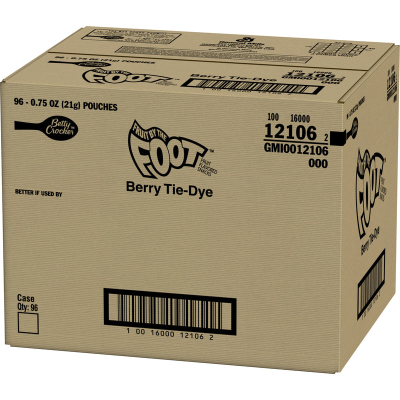 Betty Crocker™ Fruit By The Foot™ Berrytie Dye™ 0.75 Ounce Size - 96 Per Case.