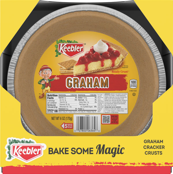 Keebler Graham Cracker Pie Crust Tins 6 Ounce Size - 12 Per Case.