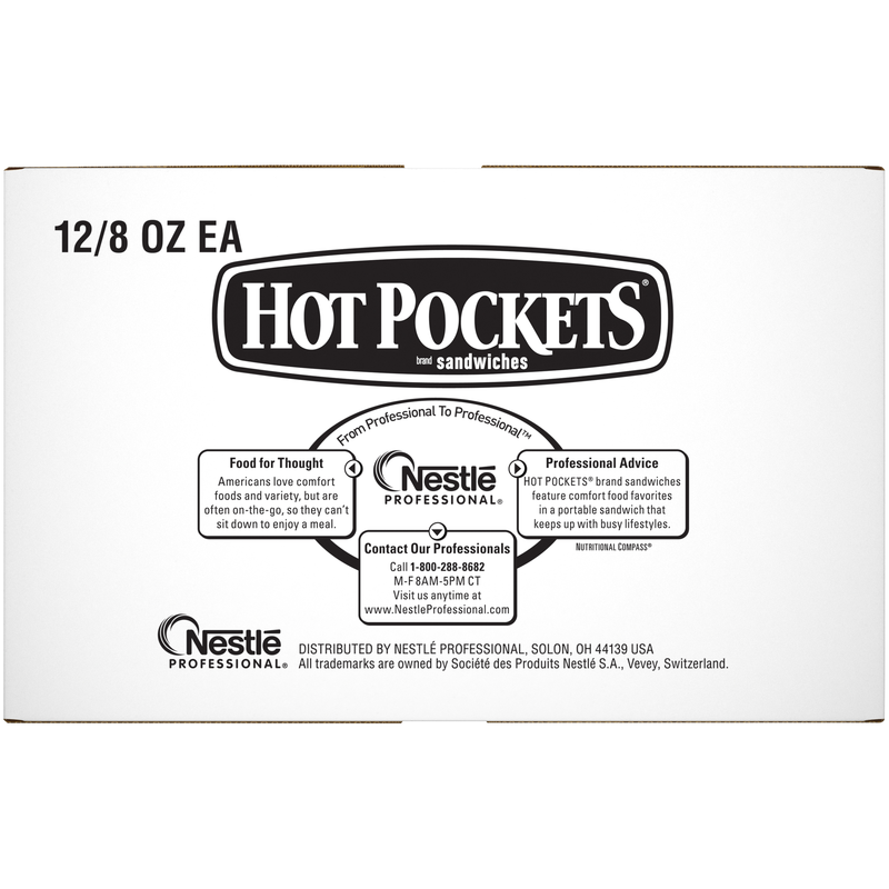 Hot Pockets Meatballs & Mozzarella 8 Ounce Size - 12 Per Case.