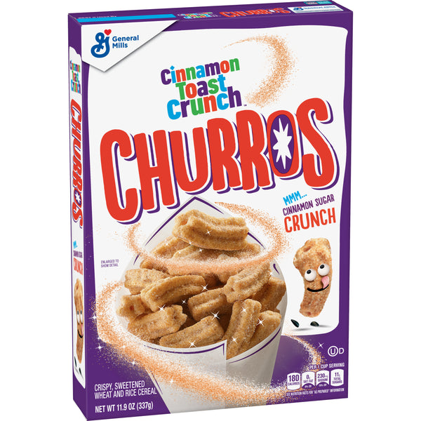 Cinnamon Toast Crunch™ Churros Cereal Box 11.9 Ounce Size - 12 Per Case.