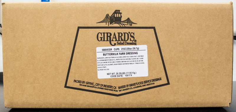 Girard's Buttermilk Farm Dressing, 2 Ounces, 210 Per Case