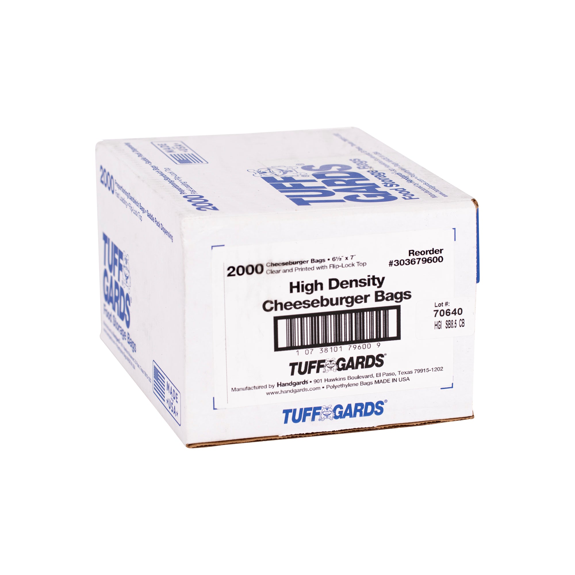 Bag High Density Saddle Printed Cheeseburgerbag 2000 Each - 1 Per Case.