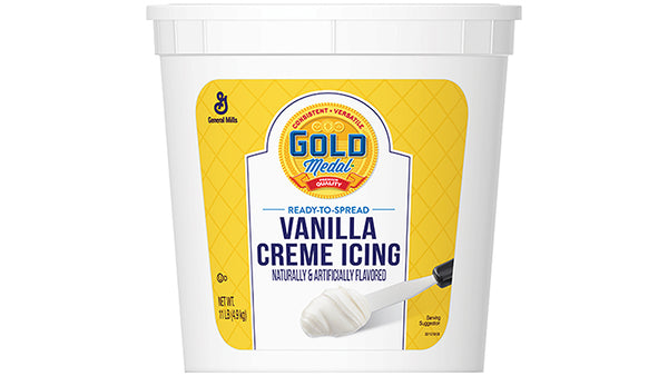 Gold Medal™ Ready To Spread Icing Vanillacreme 11 Pound Each - 2 Per Case.