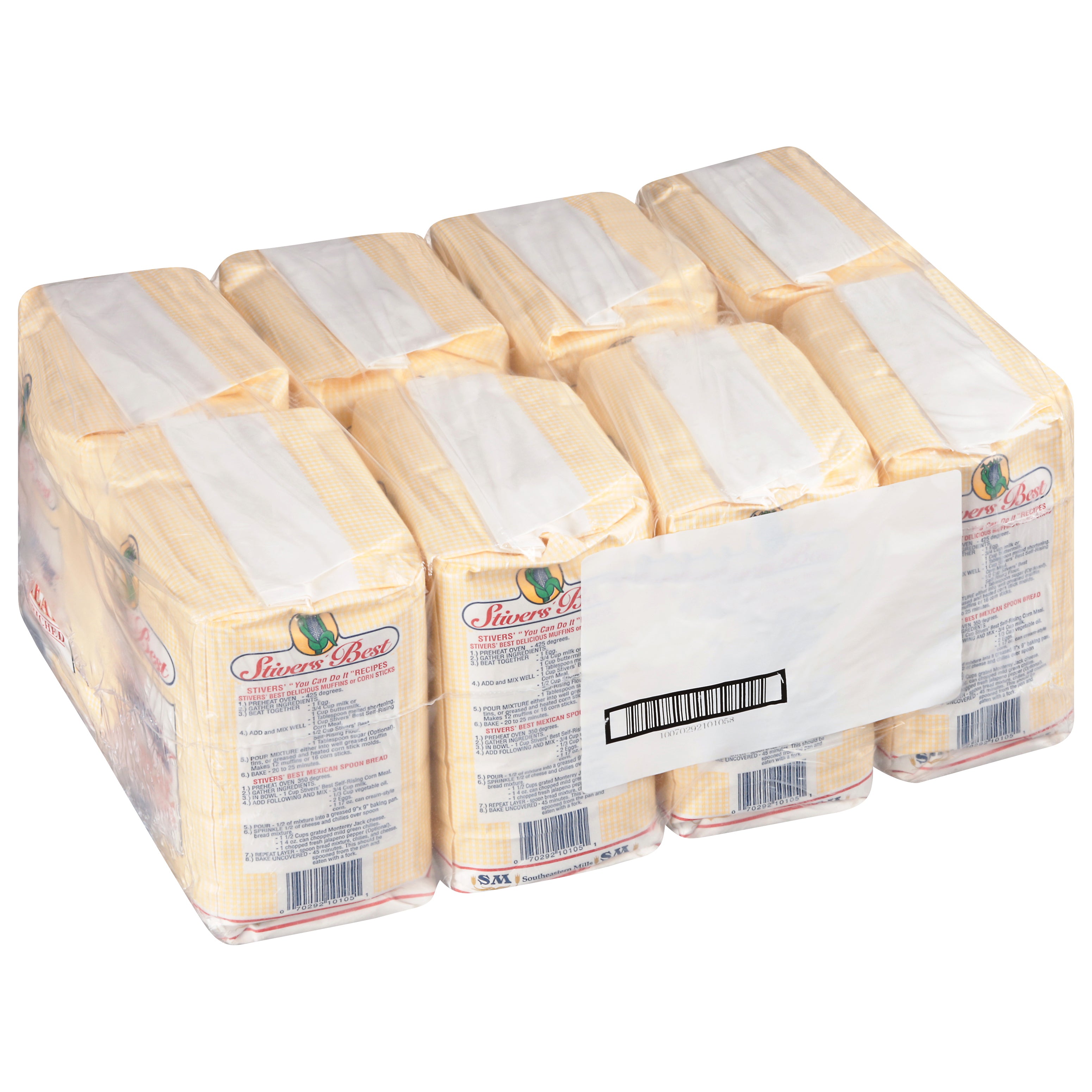 Stiver's Best Cornmeal White Self Rising 5 Pound Each - 8 Per Case.